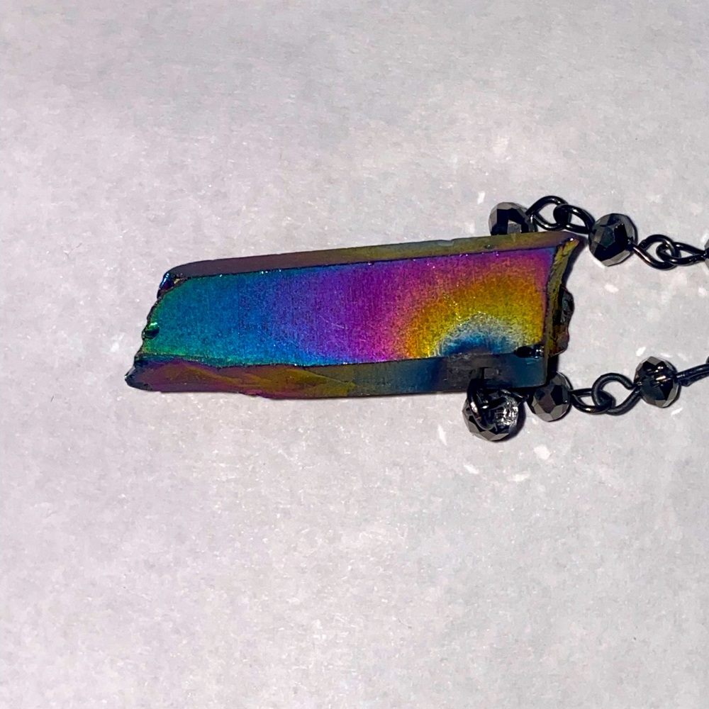 Rainbow Quartz Bead Necklace